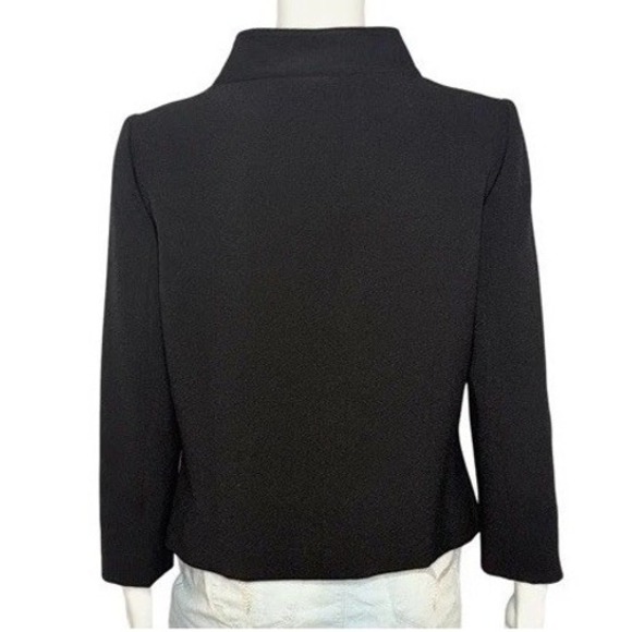 Tahari By Arthur Levine Full Zip Jacket Womens Black Long Sleeve Size 8 - Picture 2 of 4